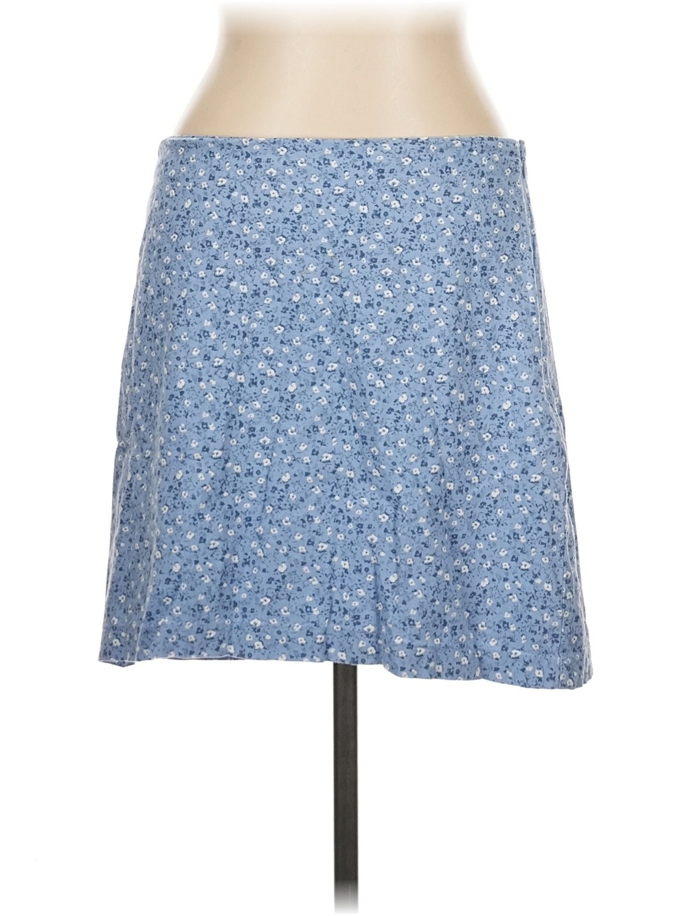Abercrombie & Fitch Light Blue Floral A-Line Skirt